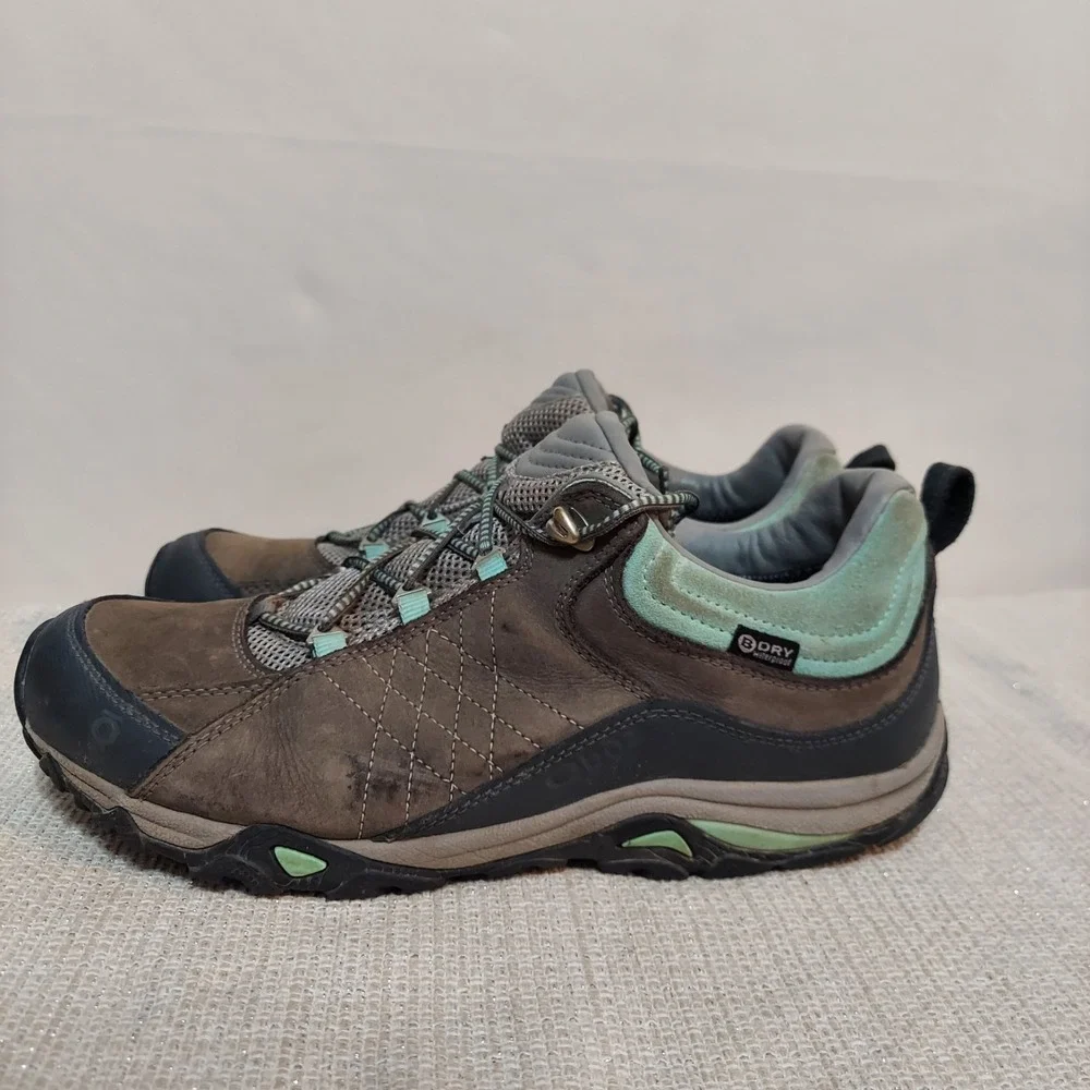 Oboz Women's‎ Sapphire B-Dry Hiking Trail Shoes Gray Blue Womens 10.5